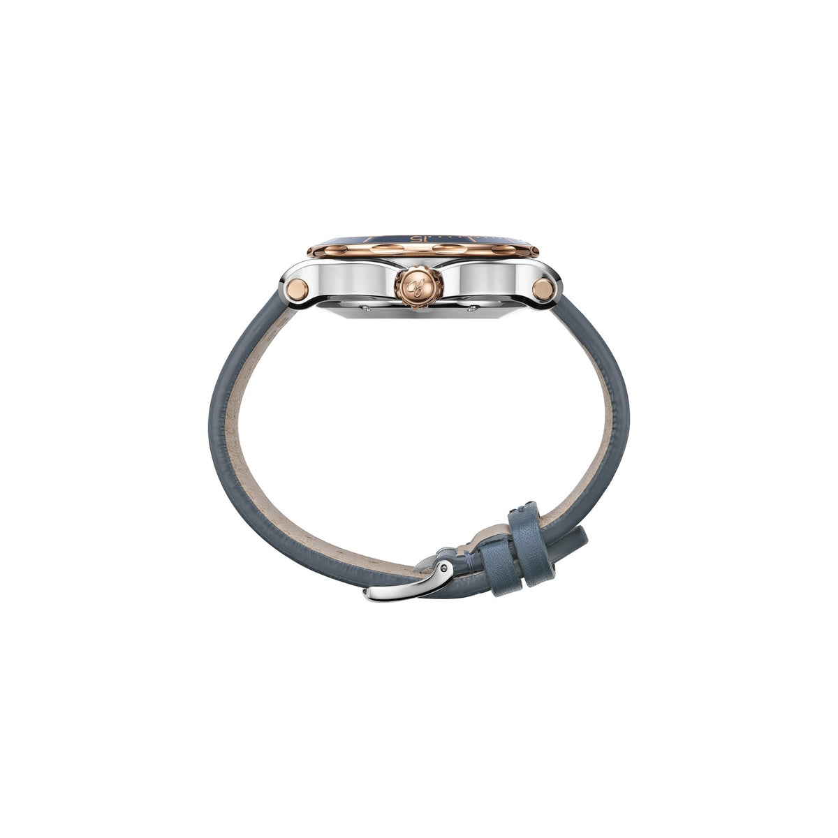 Chopard Happy Sport watch in 18k ethical rose gold and stainless steel, view 3