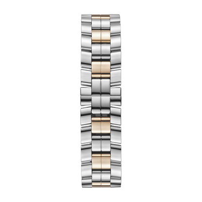 Chopard Happy Sport watch in 18k ethical rose gold and stainless steel with moving diamonds and sapphires, view 4