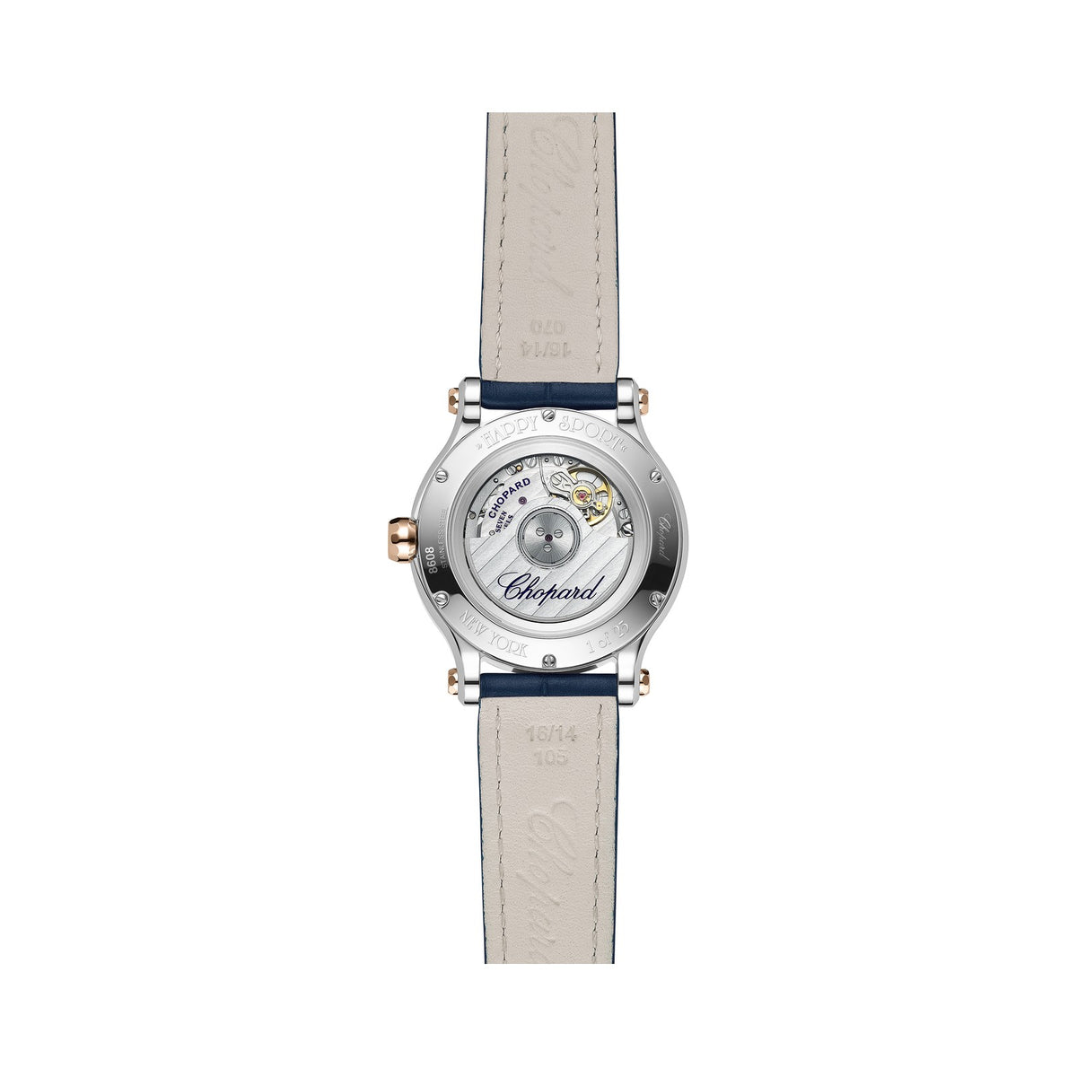Chopard Happy Sport watch in 18k ethical rose gold and stainless steel, view 2