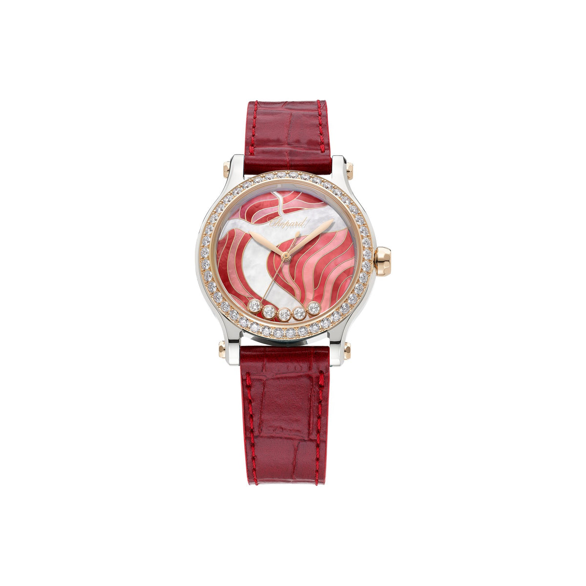 Chopard Happy Sport watch in 18k ethical rose gold and stainless steel