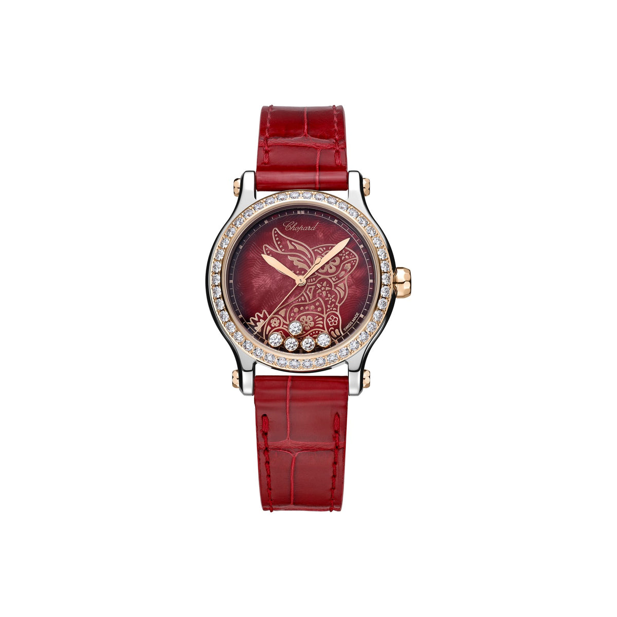 Chopard Happy Sport watch in 18k ethical rose gold and stainless steel