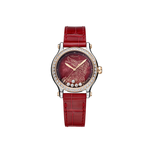 Chopard Happy Sport watch in 18k ethical rose gold and stainless steel