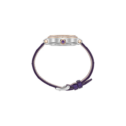 Chopard Happy Sport watch in 18k ethical rose gold and stainless steel with moving diamonds, view 3