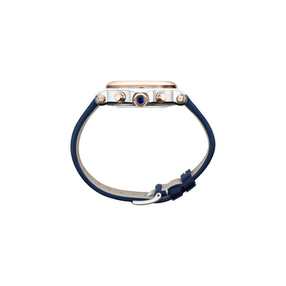 Chopard Happy Sport watch in 18k ethical rose gold and stainless steel with moving diamonds and sapphires, view 3