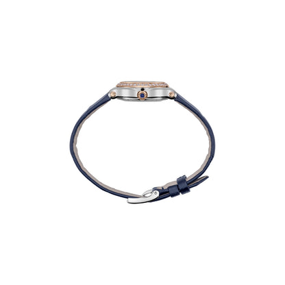 Chopard Happy Sport watch in 18k ethical rose gold and stainless steel with moving diamonds and sapphires, view 3