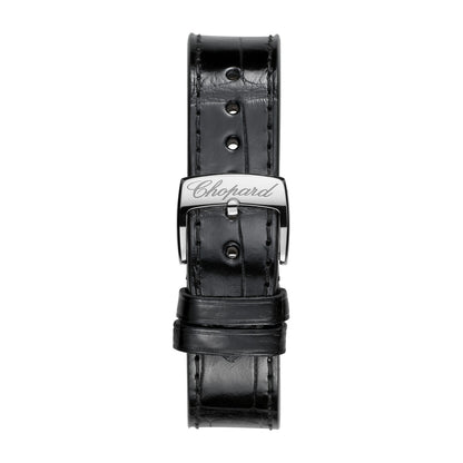 Chopard Happy Sport watch in stainless steel with moving diamonds and sapphires, view 4