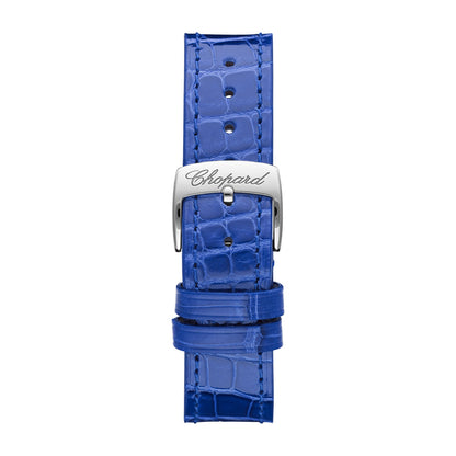 Chopard Happy Sport watch in stainless steel with moving diamonds and sapphires, view 4