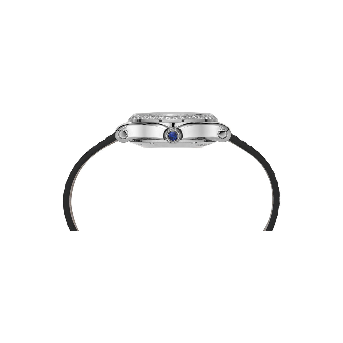 Chopard Happy Sport watch in stainless steel with moving diamonds and sapphires, view 3