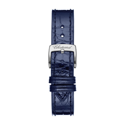 Chopard Happy Sport watch in stainless steel with moving diamonds and sapphires, view 4