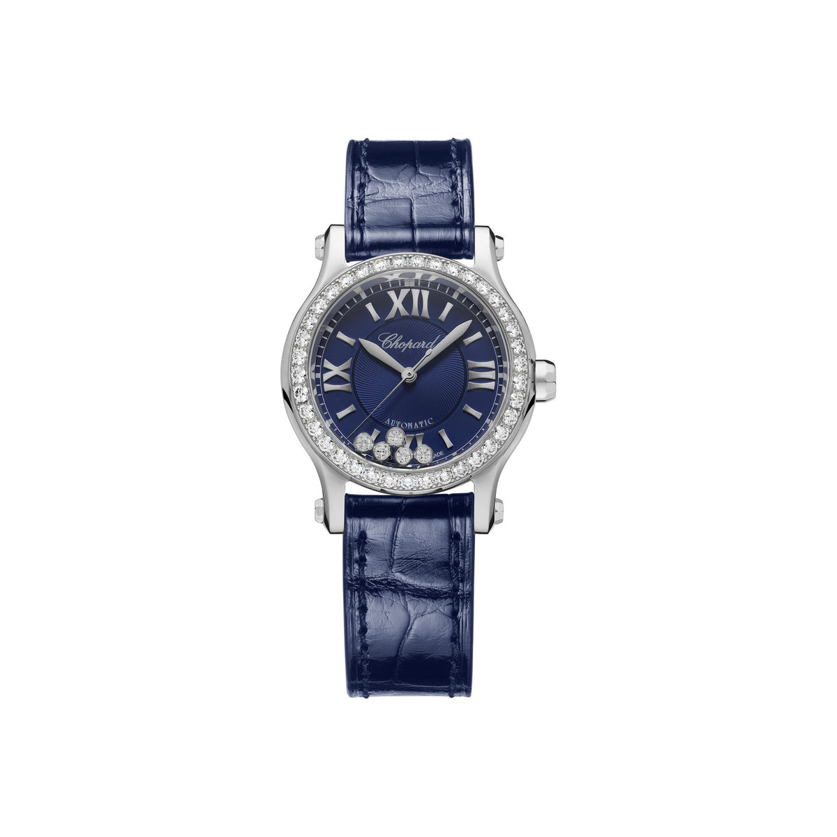 Chopard Happy Sport watch in stainless steel with diamonds