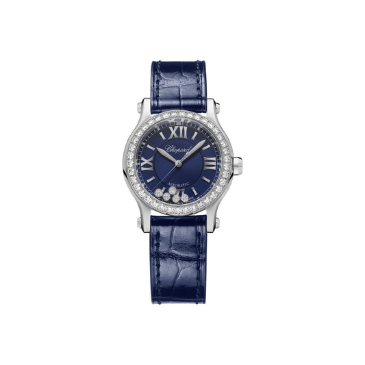 Chopard Happy Sport watch in stainless steel with diamonds