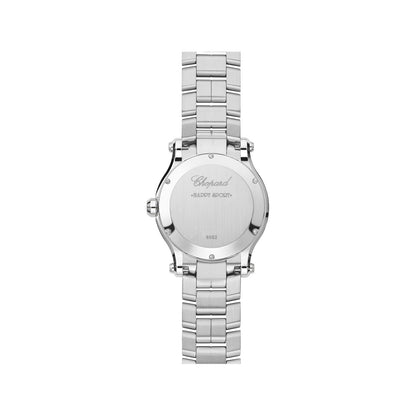 Chopard Happy Sport watch in stainless steel with diamonds, view 2