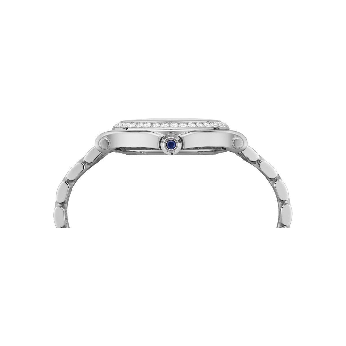 Chopard Happy Sport watch in stainless steel with diamonds, view 3