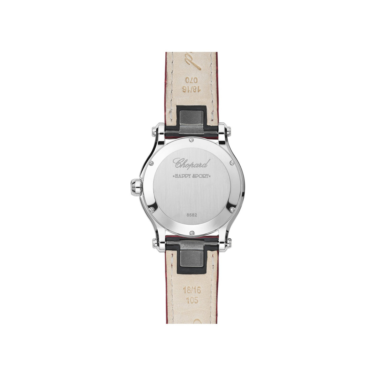 Chopard Happy Sport watch in stainless steel with moving diamonds and sapphires, view 2