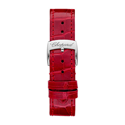 Chopard Happy Sport watch in stainless steel with moving diamonds and sapphires, view 4