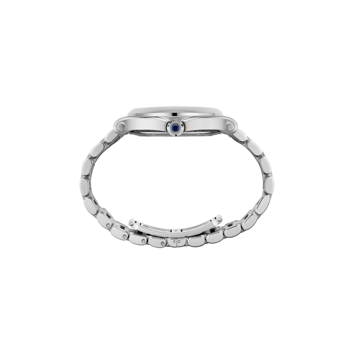 Chopard Happy Sport watch in stainless steel with moving diamonds and sapphires, view 3