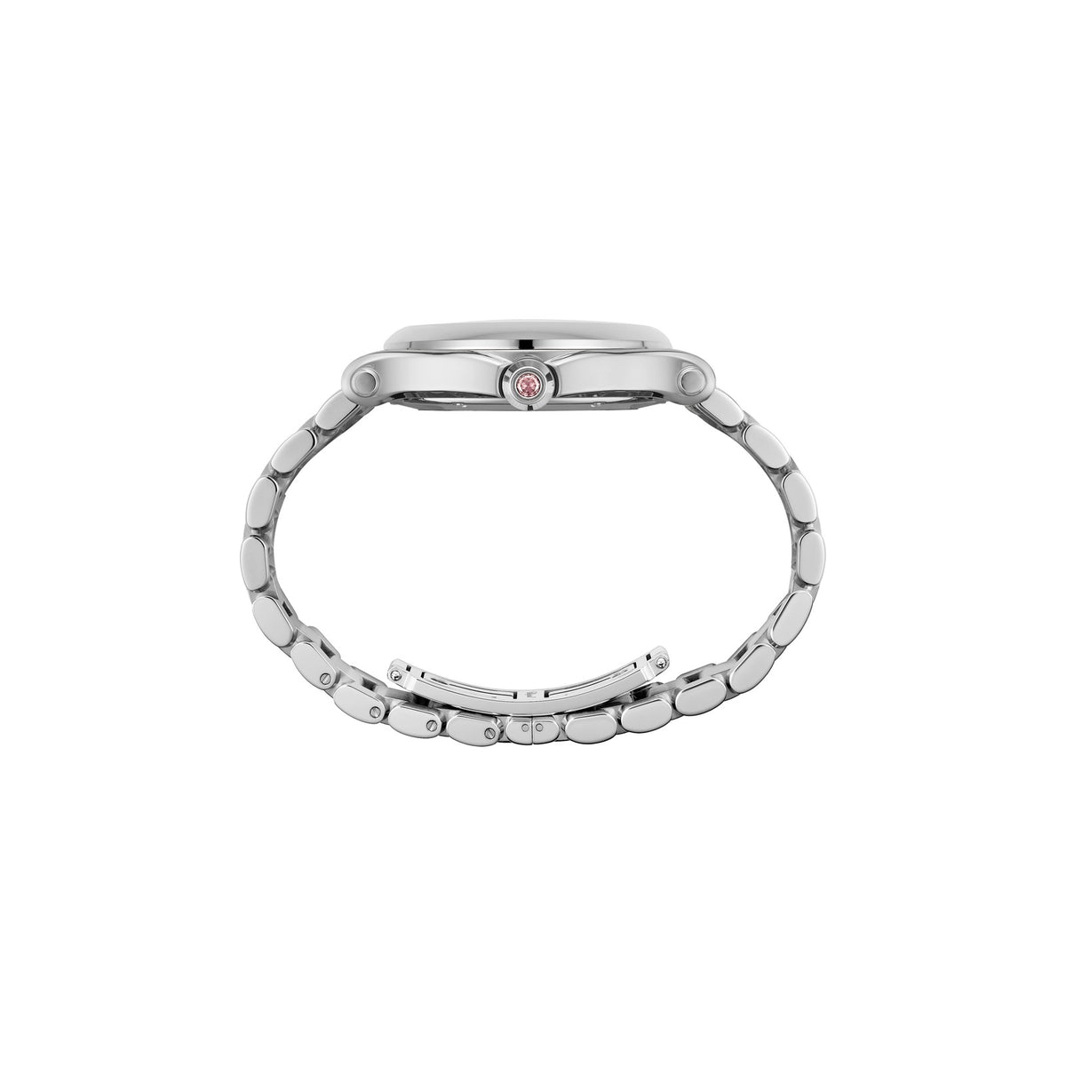 Chopard Happy Sport watch in stainless steel with moving diamonds and sapphires, view 3