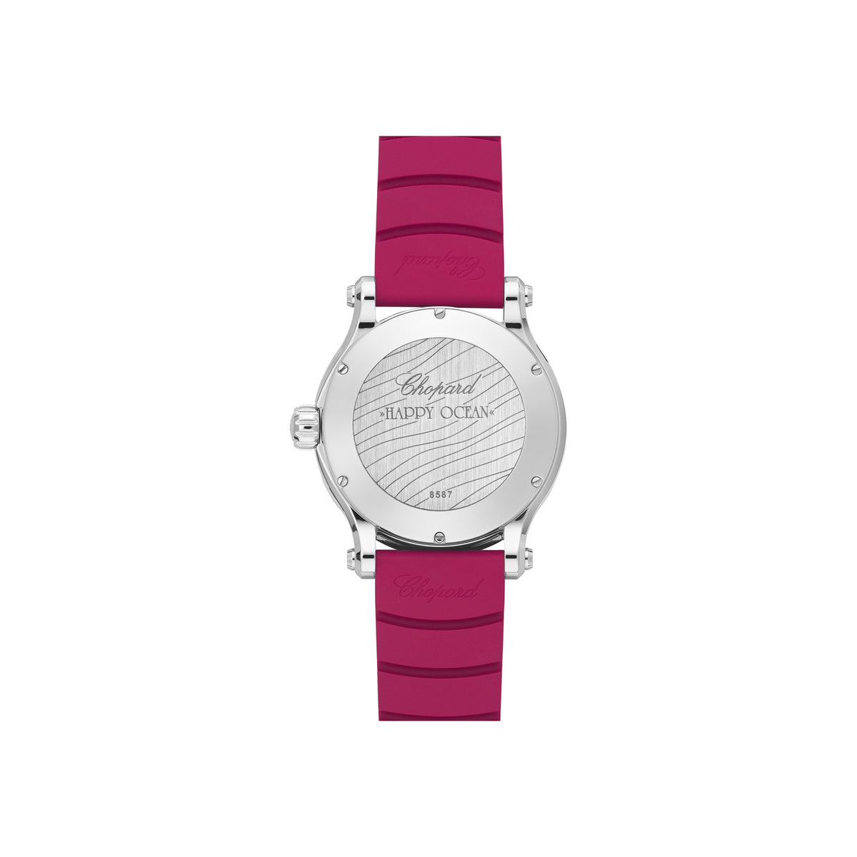 Chopard Happy Sport watch in stainless steel with diamonds, view 2