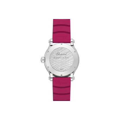 Chopard Happy Sport watch in stainless steel with diamonds, view 2