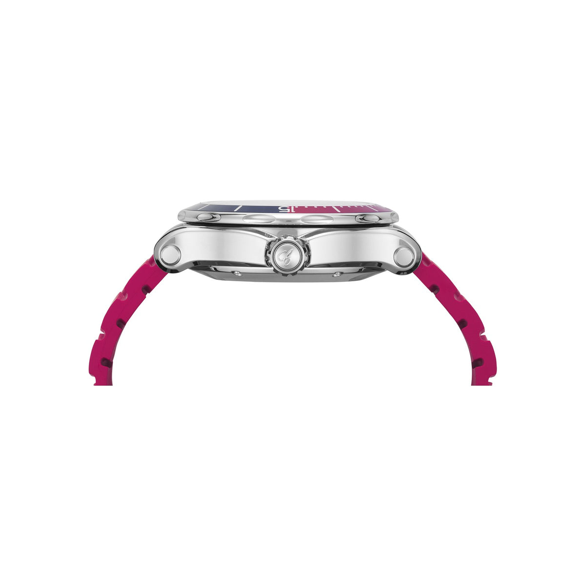 Chopard Happy Sport watch in stainless steel with diamonds, view 3