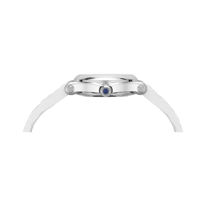 Chopard Happy Sport watch in stainless steel with moving diamonds and sapphires, view 3