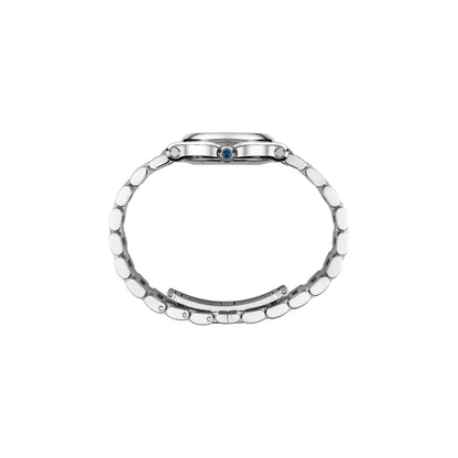 Chopard Happy Sport watch in stainless steel with moving diamonds and sapphires, view 3