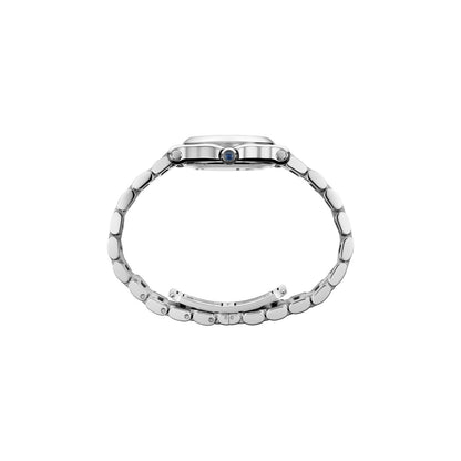 Chopard Happy Sport watch in stainless steel with moving diamonds and sapphires, view 3