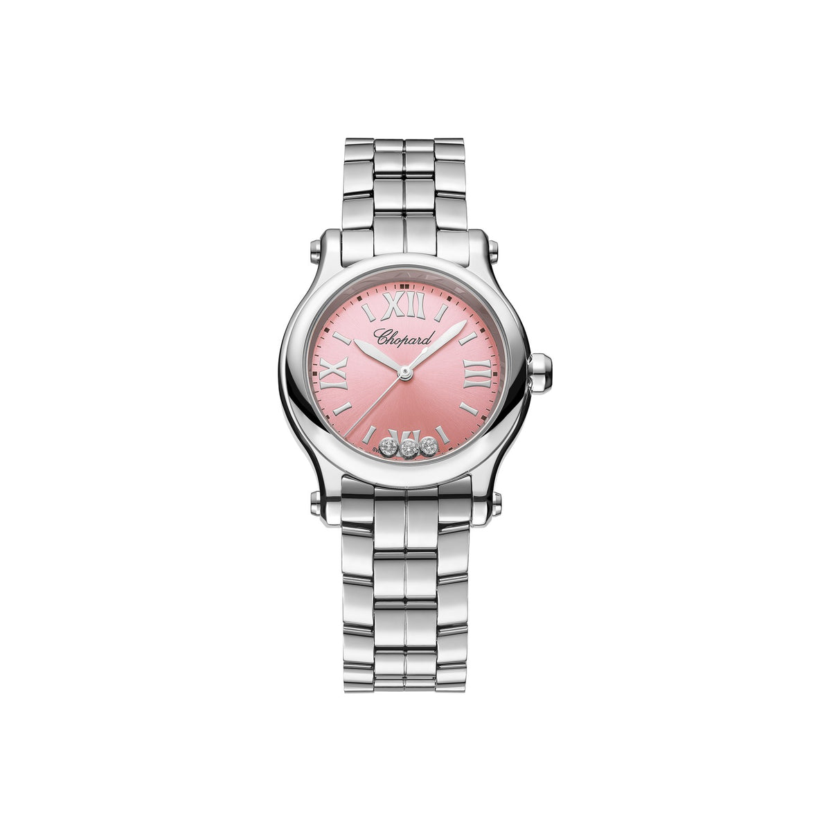 Chopard Happy Sport watch in stainless steel with diamonds