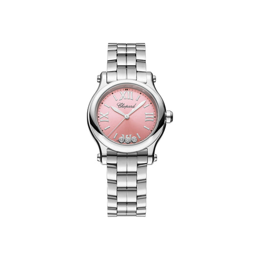 Chopard Happy Sport watch in stainless steel with diamonds