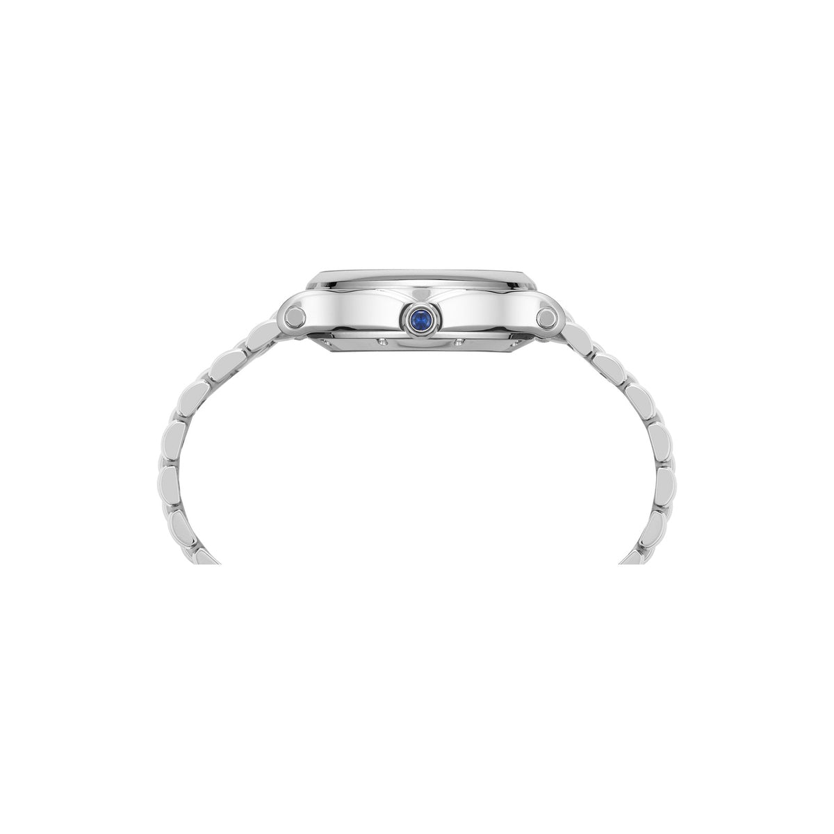 Chopard Happy Sport watch in stainless steel with moving diamonds and sapphires, view 3
