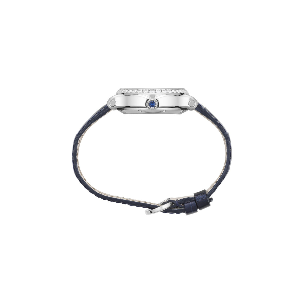 Chopard Happy Sport watch in stainless steel with moving diamonds and sapphires, view 3