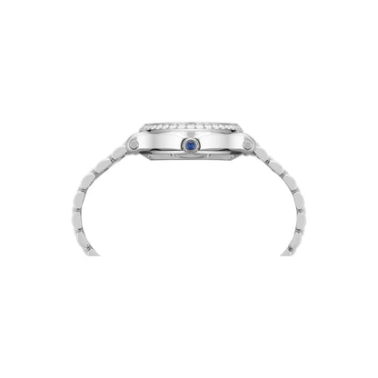 Chopard Happy Sport watch in stainless steel with moving diamonds and sapphires, view 3