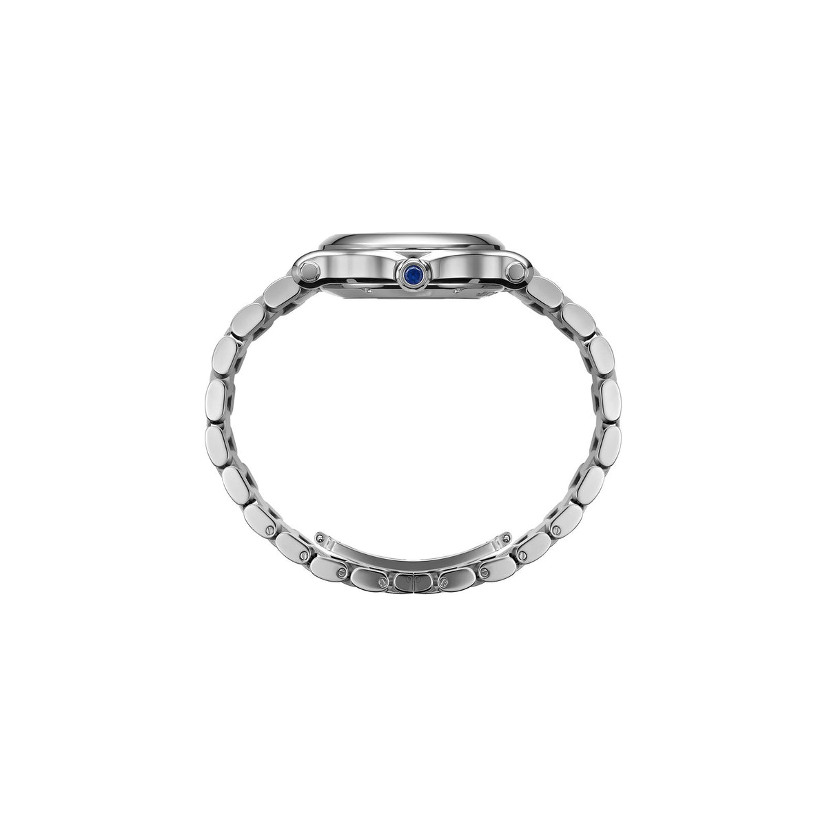 Chopard Happy Sport watch in stainless steel with moving diamonds and sapphires, view 3