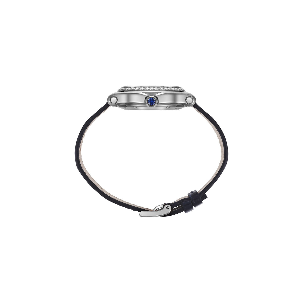 Chopard Happy Sport watch in stainless steel with moving diamonds and sapphires, view 3