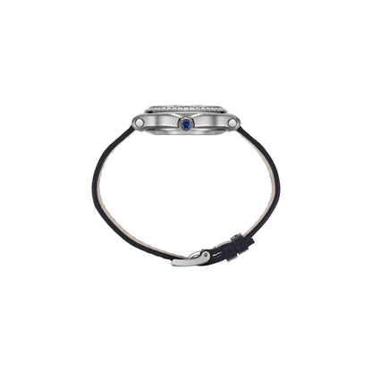 Chopard Happy Sport watch in stainless steel with moving diamonds and sapphires, view 3