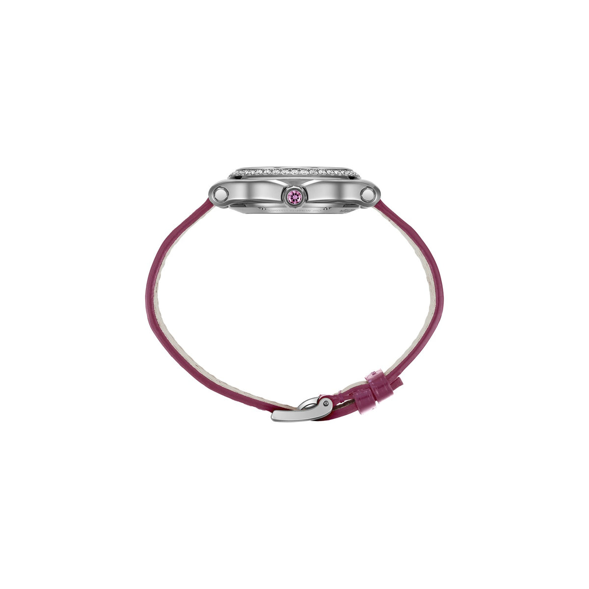 Chopard Happy Sport watch in stainless steel with moving diamonds and tourmalines, view 3