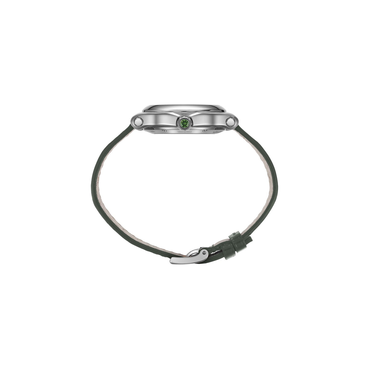 Chopard Happy Sport watch in stainless steel with moving diamonds and tourmalines, view 3