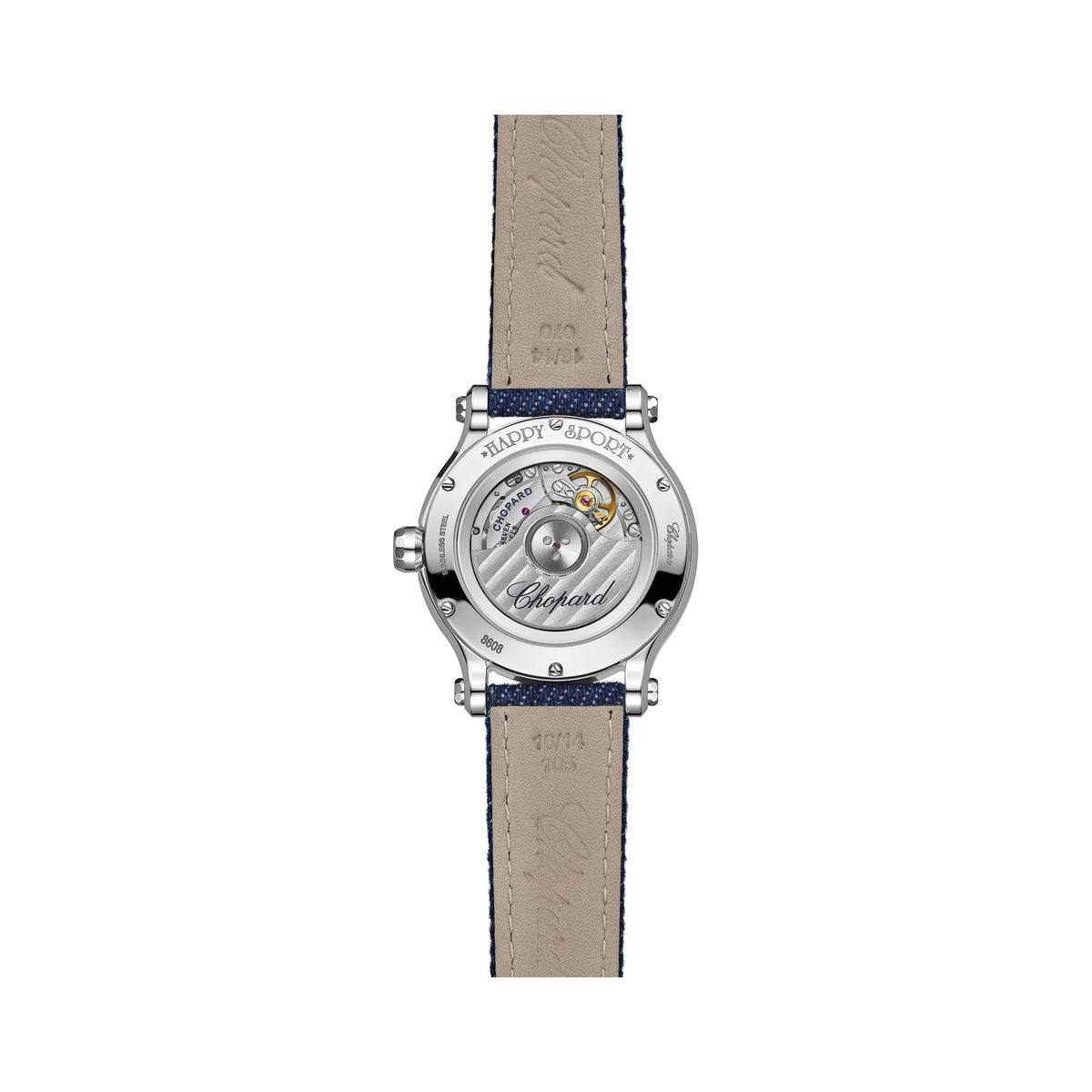 Chopard Happy Sport watch in stainless steel with mother of pearl, view 2