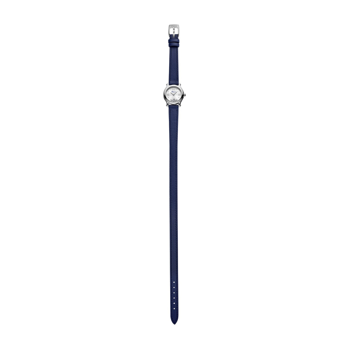 Chopard Happy Sport watch in stainless steel with moving diamonds, view 2