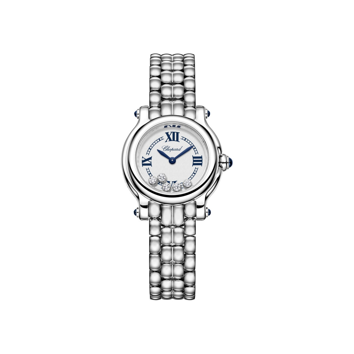Chopard Happy Sport watch in stainless steel with diamonds