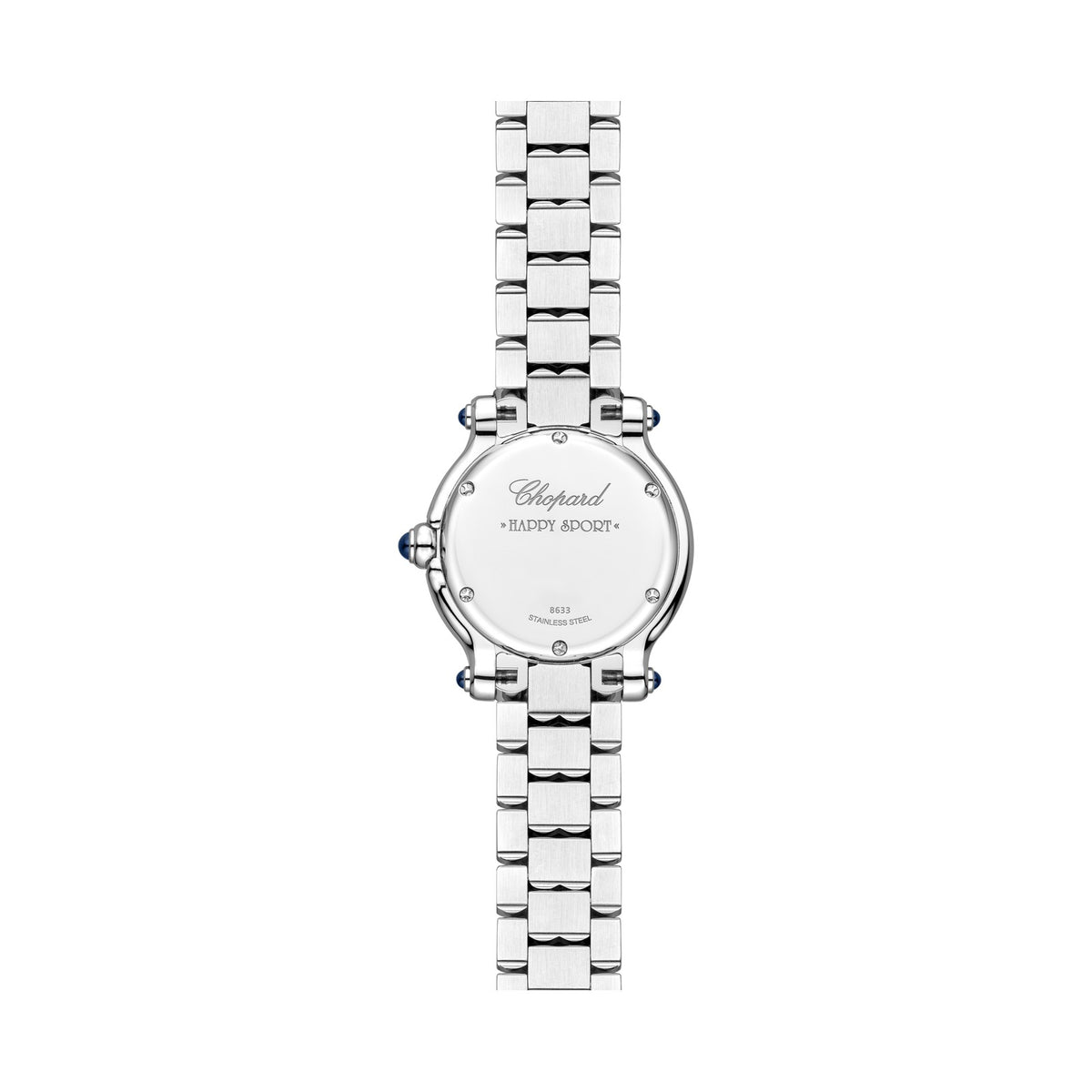 Chopard Happy Sport watch in stainless steel with diamonds, view 2