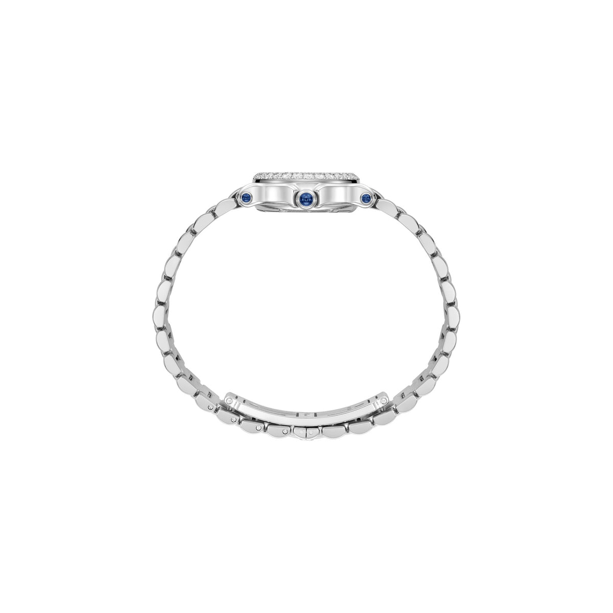Chopard Happy Sport watch in stainless steel with moving diamonds, view 3