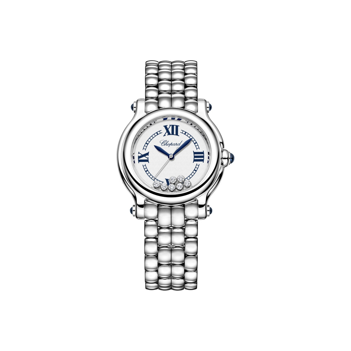 Chopard Happy Sport watch in stainless steel with diamonds