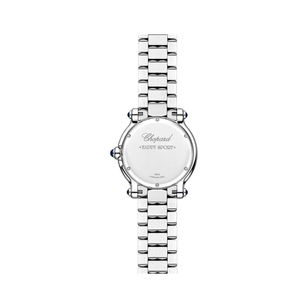 Chopard Happy Sport watch in stainless steel with diamonds, view 2