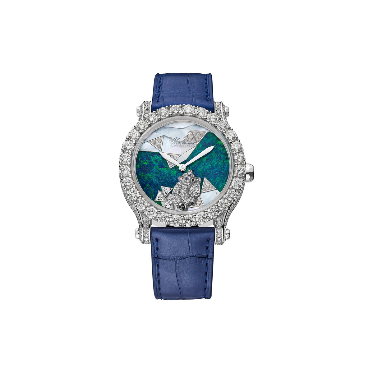 Chopard Happy Sport watch in 18k ethical white gold with diamonds