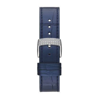 Chopard Happy Sport watch in 18k ethical white gold with diamonds, sapphires and emeralds, view 4