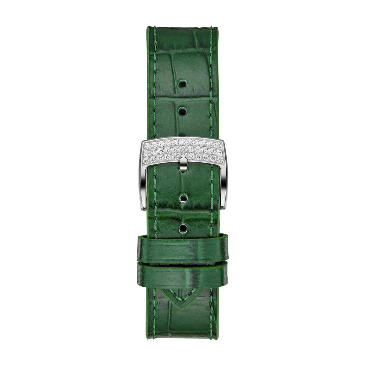 Chopard Happy Sport watch in 18k ethical white gold with diamonds and tsavorites, view 4