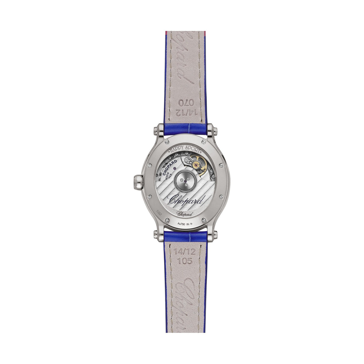 Chopard Happy Sport watch in 18k ethical white gold, view 2