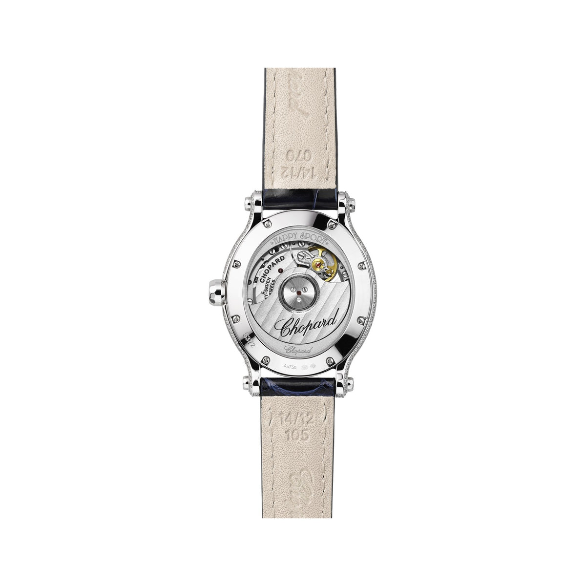 Chopard Happy Sport watch in 18k ethical white gold, view 2