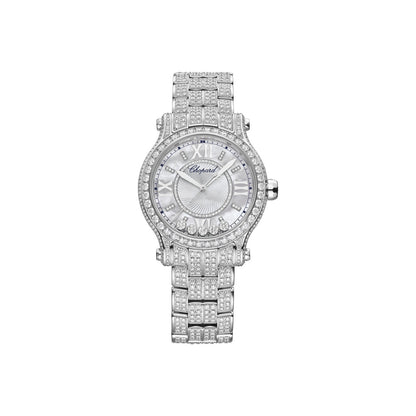 Chopard Happy Sport watch in 18k ethical white gold